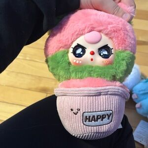 Cute Pink and Green Plush Toy